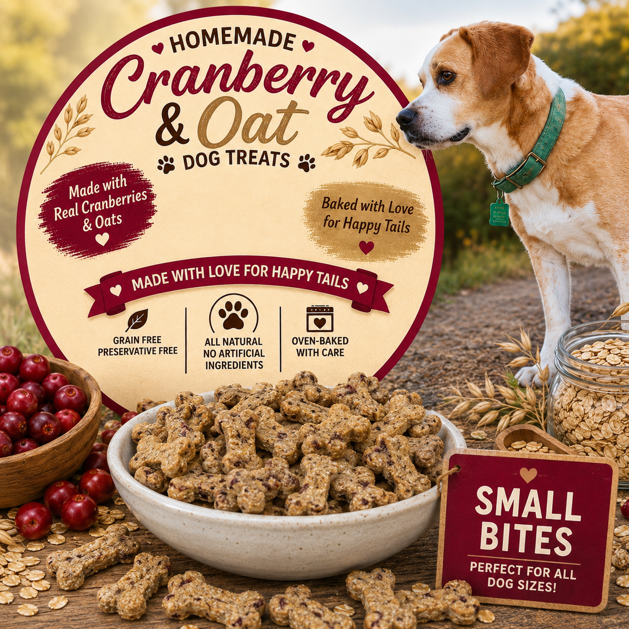 All natural homemade Dog Treats (Small)