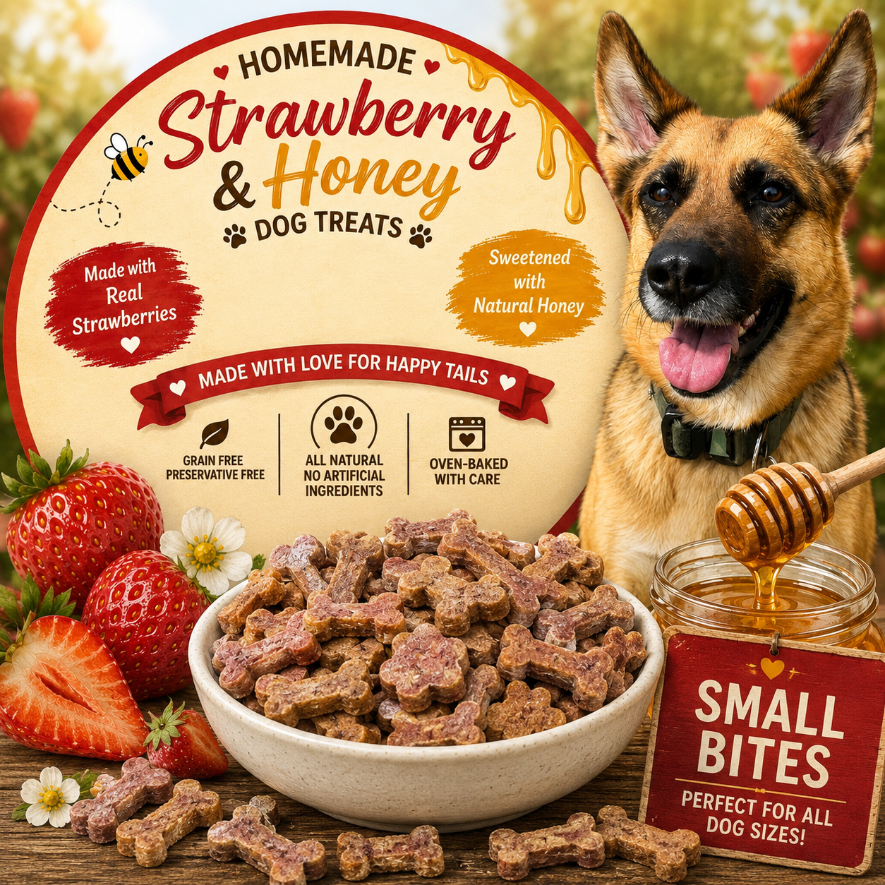 All natural homemade Dog Treats (Small)